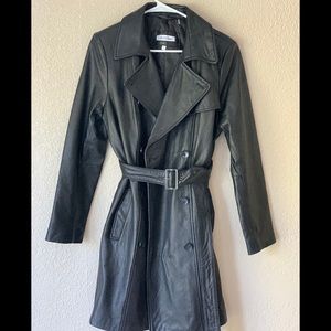 CALVIN KLEIN BRAND NEW Women’s leather trench coat
